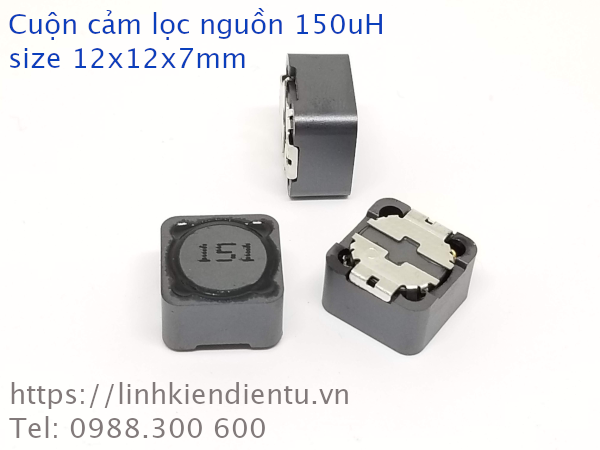 Cuộn dây lọc nguồn 151 150uH 12x12x7mm có shield