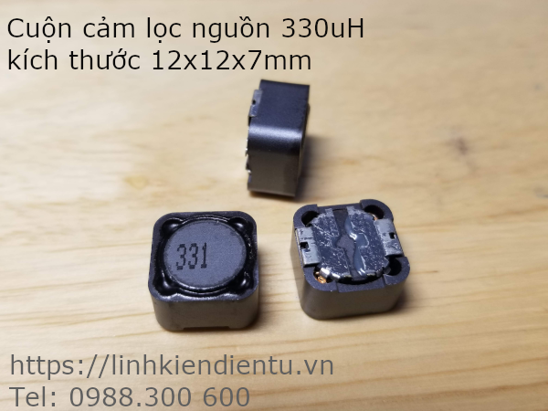 Cuộn dây lọc nguồn CD127 331 330uH 12x12x7mm có shield