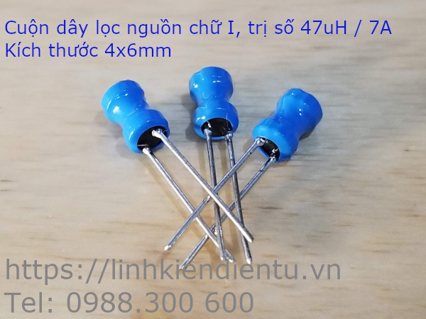 Cuộn dây lọc nguồn DC 47uH, kích thước 4x6mm, chân 2mm