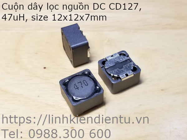 Cuộn dây lọc nguồn DC 470 47uH 12x12x7mm có shield