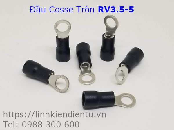 Đầu Cosse Tròn RV3.5-5 Màu Đen