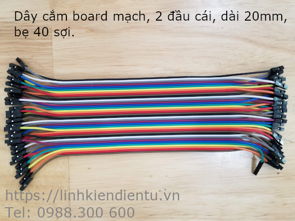 Bẹ dây nối board mạch 40 sợi - hai đầu cái, dài 20cm