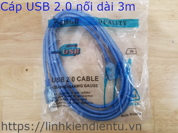 Cáp USB nối dài 3m