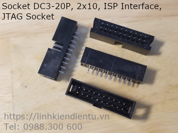 Cổng IDC DC3-20P 2x10P DIP 2.54mm chân thẳng