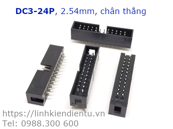 DC3-24P 12x2P DIP 2.54mm chân thẳng