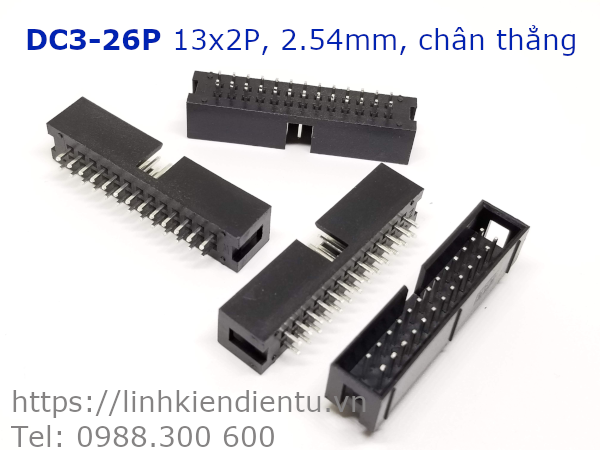 DC3-26P 13x2P DIP 2.54mm chân thẳng