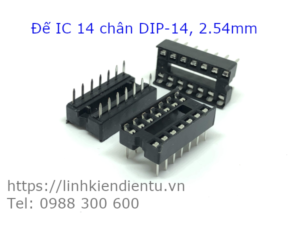 Đế IC 14 Chân - IC Socket 14Pin DIP-14  2.54mm