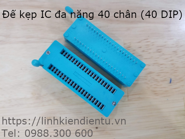 Đế kẹp IC đa năng 40 chân (40DIP) màu xanh