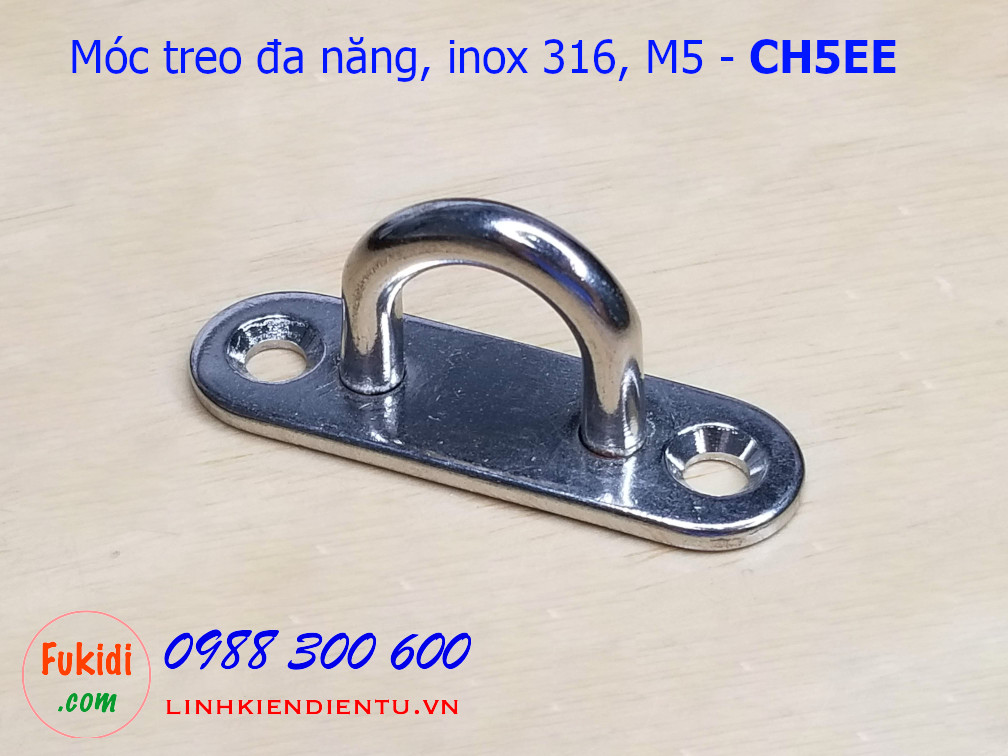 Móc treo ghế đu, xích đu, treo quạt trần inox 316 M5 - CH5EE