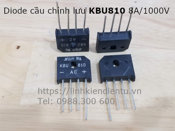 Diode cầu chỉnh lưu KBU810 8A 1000V