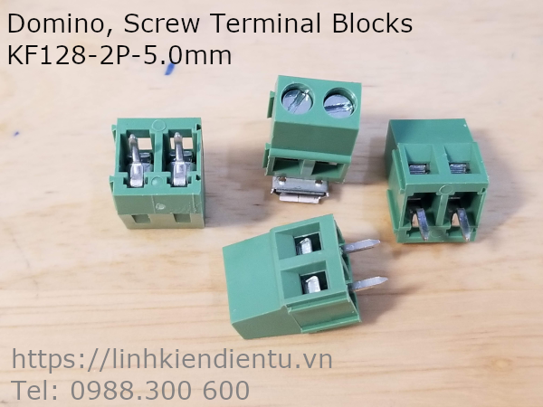 KF128-5.0-2P-5.0mm socket hai chân, bắt vít