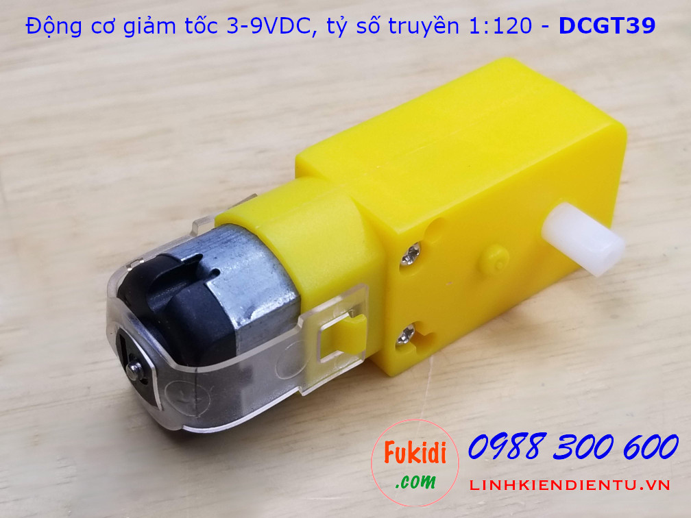 Động cơ giảm tốc mini 3-9VDC tỷ số truyền 1:120 - DCGT39