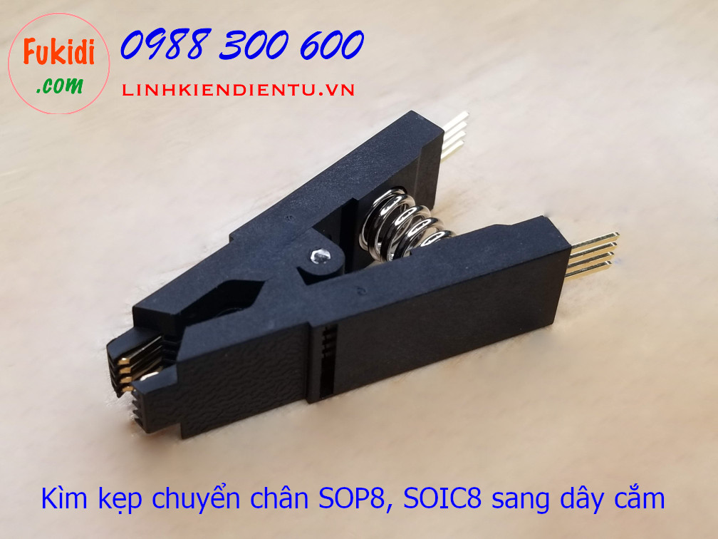 Kìm kẹp chuyển đổi chân đế IC từ SOP8 hoặc SOIC8 sang dây cắm hoặc DIP8