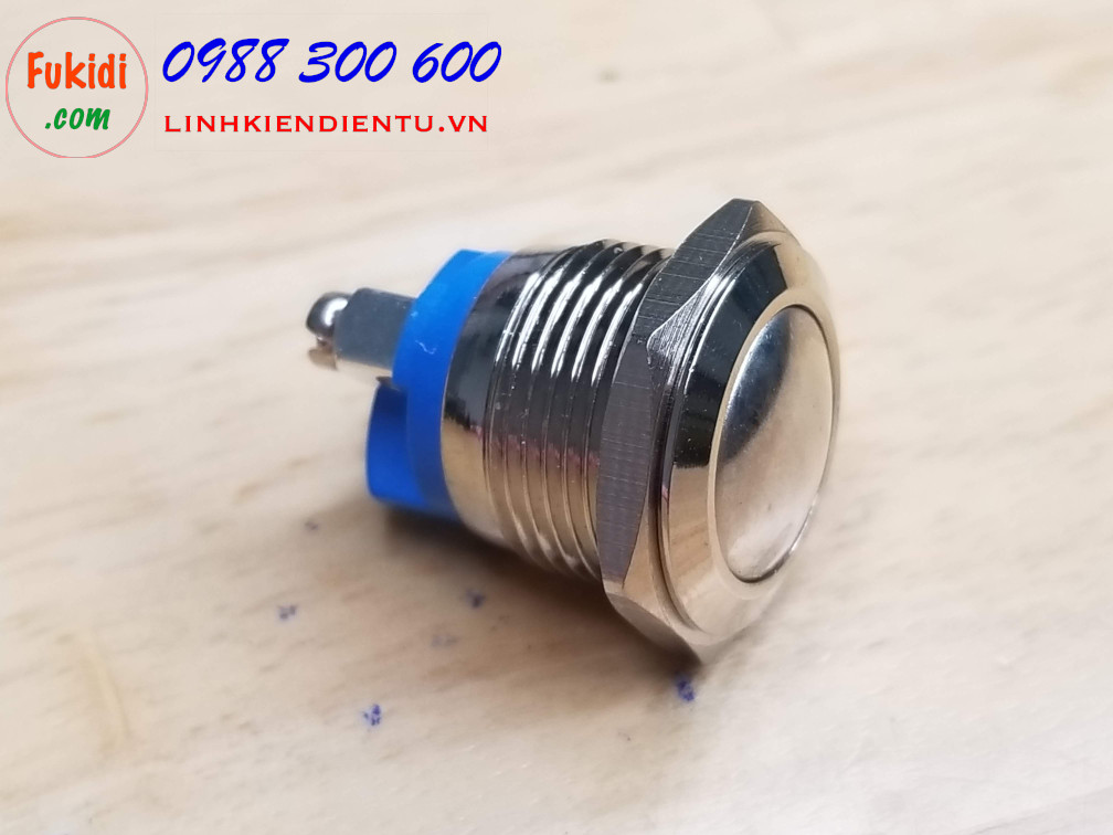 BN16HC - Nút nhấn nhả vỏ inox phi 16mm đầu nút hình cầu