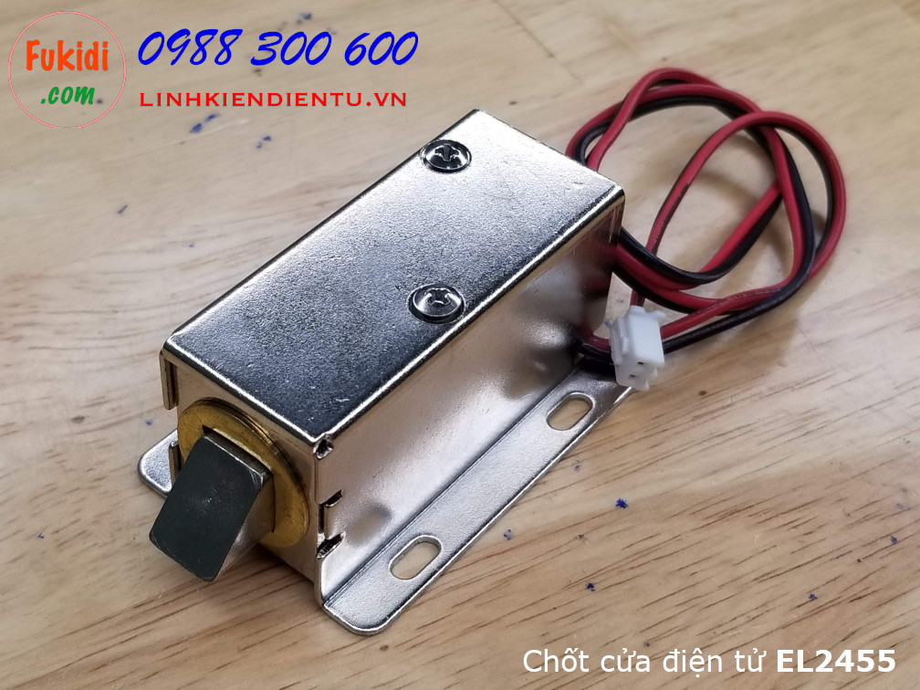 Then cửa, chốt cửa điện tử dùng để khóa-mở cửa bằng điện 12V EL1255