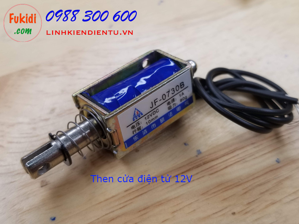 JF-0730B Then cửa, chốt cửa điện tử dùng để khóa-mở cửa bằng điện, dùng cho nhà thông minh