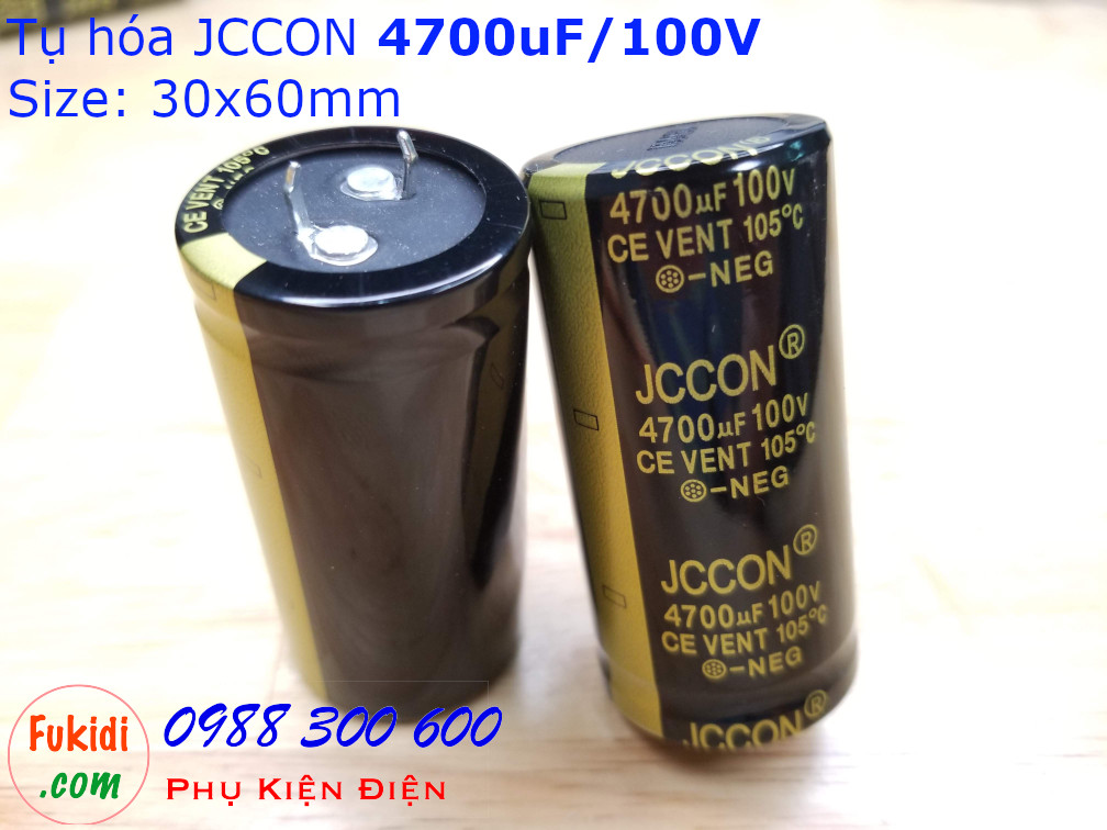 Tụ hóa JCCON 4700uF 100V size 30x60mm
