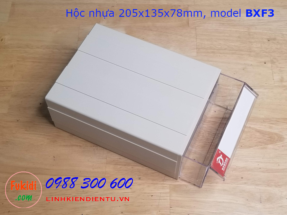 Hộc nhựa, hộp nhựa đa năng size 205x135x78mm model BXF3