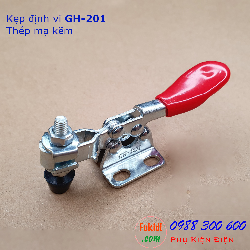 Kẹp định vị GH-201 thép mạ kẽm, lực giữ 27kg, chiều dài 80mm - GH201