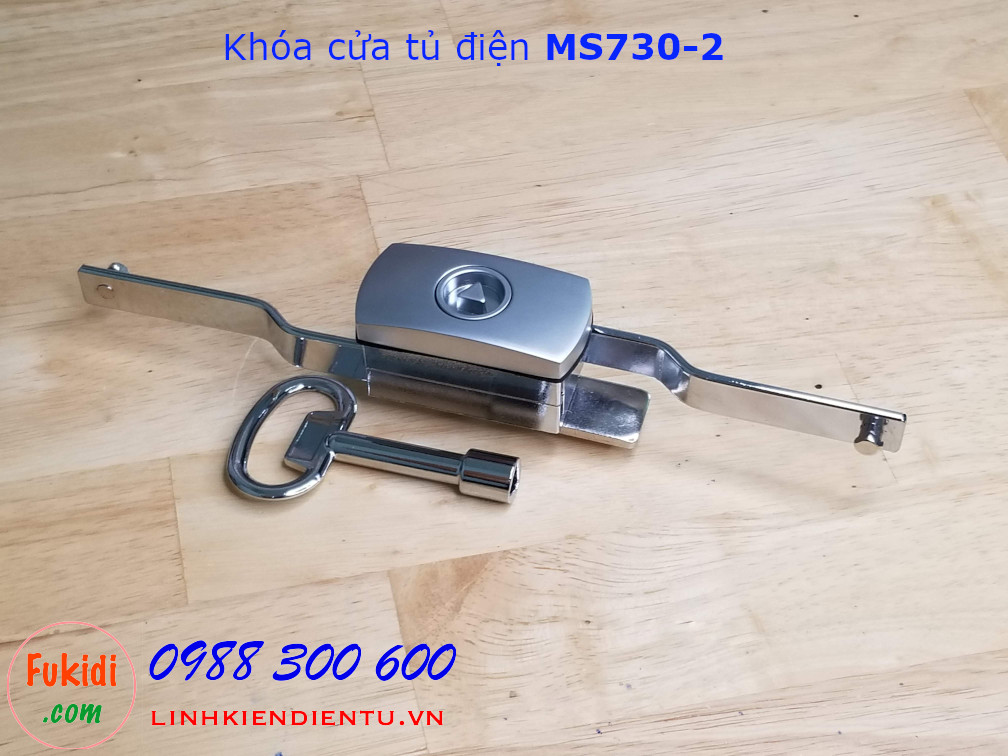 Khóa tủ điện tam giác MS730-2  dài từ 216 đến 246mm mặt khóa hộp kim nhôm