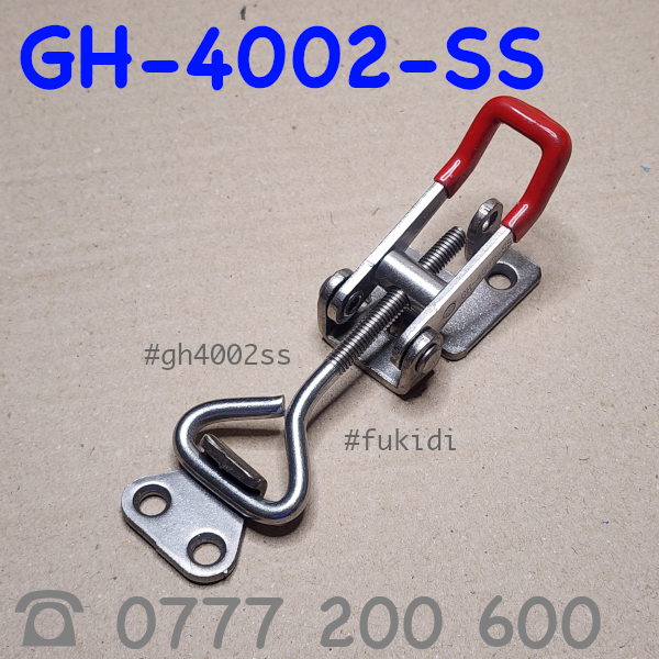 Khóa gài nhanh hay cam kẹp inox 304, dài 30x125mm lực giữ 180kg - GH-4002-SS