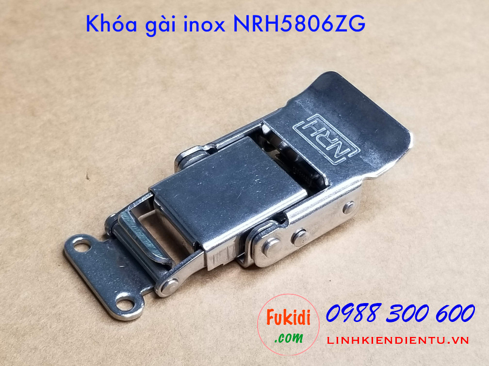 Khóa gài hộp gỗ NRH5806ZG chất liệu inox 304 kích thước 28x69mm