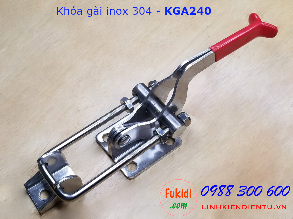 Khóa gài SU304 chiều dài 240mm thay đổi được - KGA240