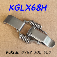 Khóa gài, khóa mỏ vịt có lò xo, inox 304, loại móc dài, KT 36x77mm - KGLX68H