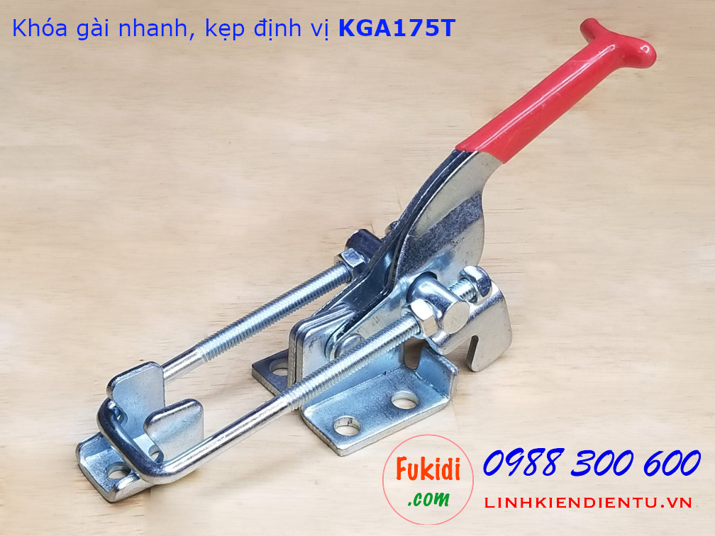 Khóa gài nhanh, kẹp định vị, chất liệu thép mạ kẽm dài 175mm - KGA175T