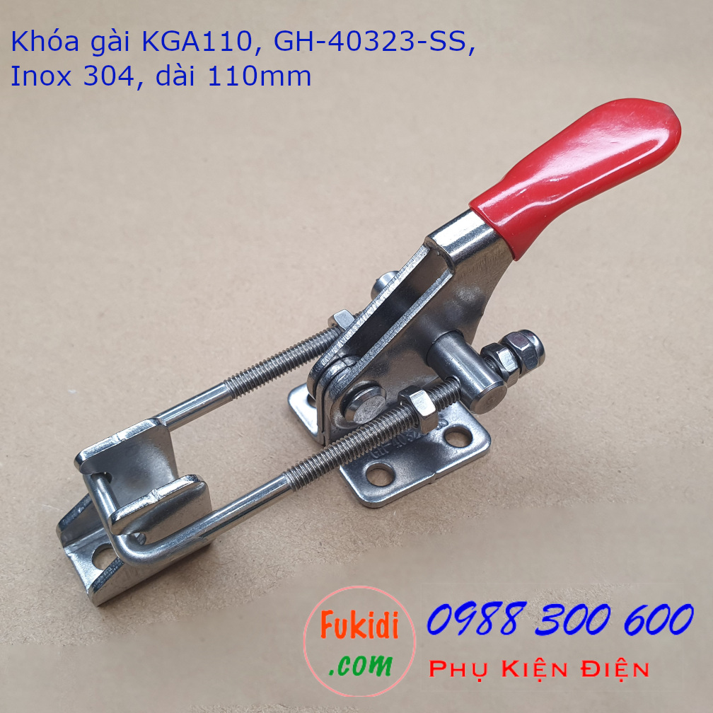 Khóa gài GH-40323-SS chất liệu inox 304 chiều dài 110mm - KGA110