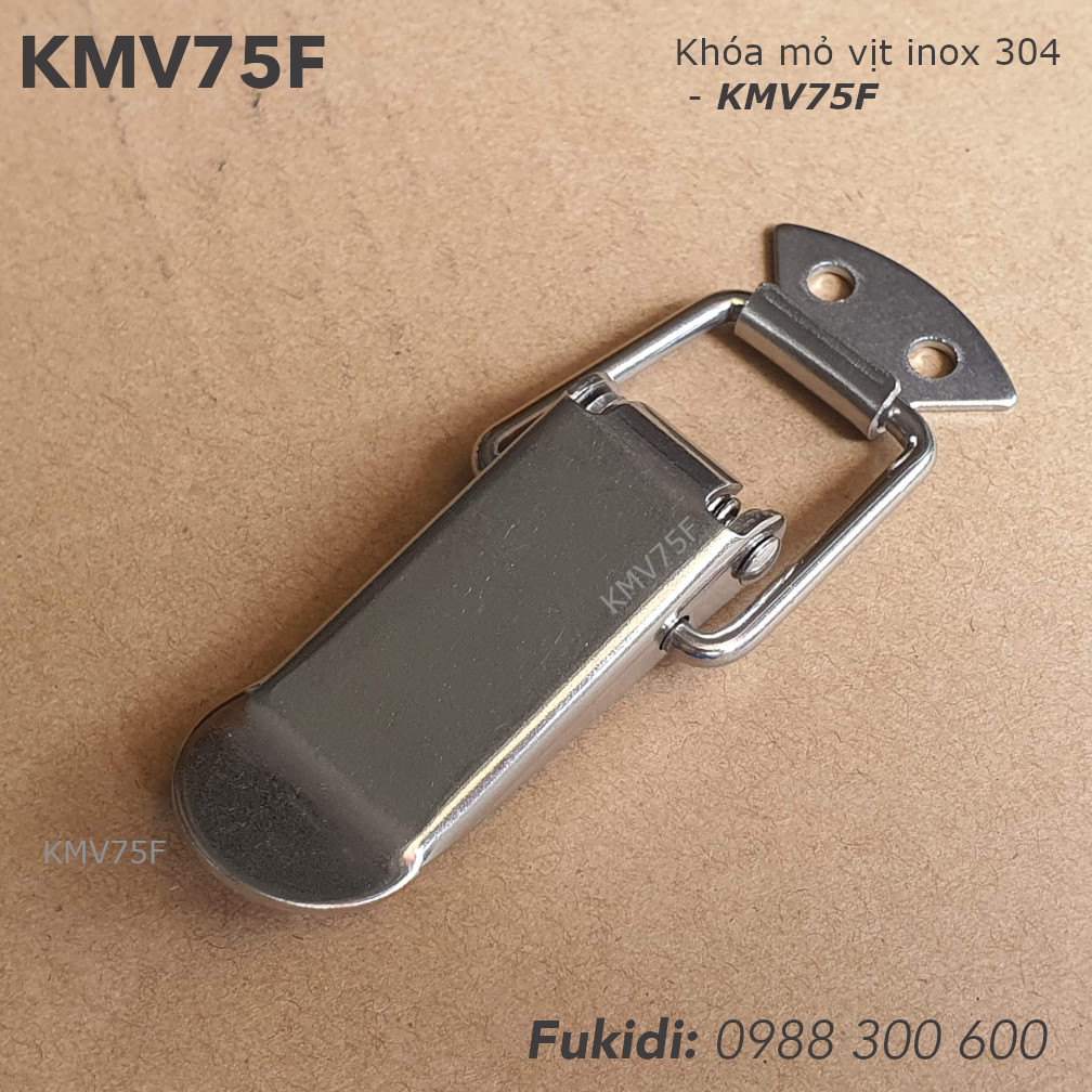 Khóa mỏ vịt, khóa gài inox 304, KT 74x29mm - KMV75F