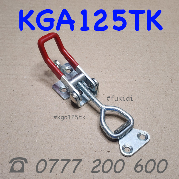 Khóa gài thép mạ kẽm có khoen khóa, KT: 32x125mm - KGA125TK