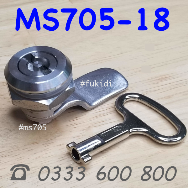 Khóa tủ điện MS705-18 chất liệu SU304 phi 22mm loại chữ S
