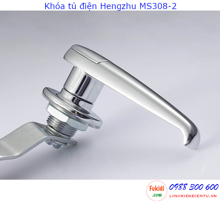 Khóa tủ điện MS308-2-1 chất liệu hợp kim kẽm mạ crome, có chìa khóa