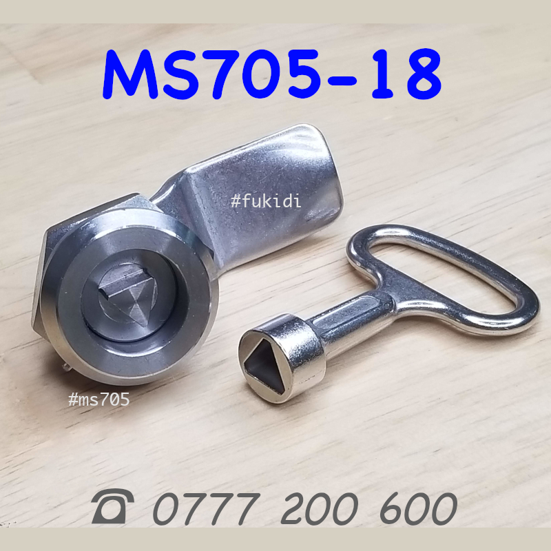 Khóa tủ điện MS705-18 chất liệu SU304 phi 22mm loại tam giác