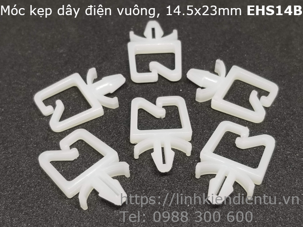 Móc nhựa kẹp dây điện hình vuông 14.5x23mm EHS14B