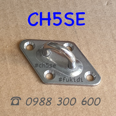 Móc treo đa năng inox 304, treo lên trần nhà, KT 36x60mm, cáp 14mm  - CH5SE