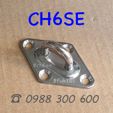 Móc treo lên trần nhà, móc treo đa năng inox 304, KT 40x60, cáp 16mm - CH6SE