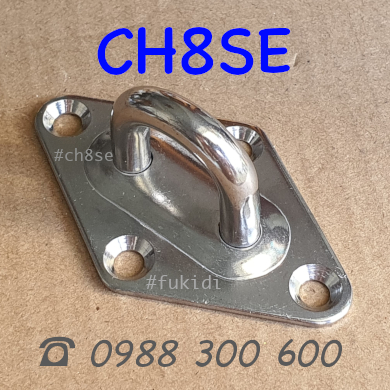 Móc treo đa năng, treo lên trần nhà, inox 304, KT 50x80mm - CH8SE