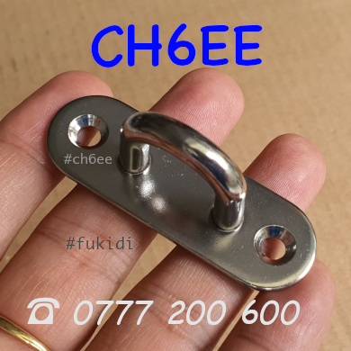 Móc treo ghế đu, xích đu, treo quạt trần inox 316 M6 - CH6EE