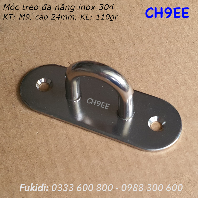 Móc treo quạt trần, treo xích đu, treo ghế đu, treo võng, inox 304 - CH9EE