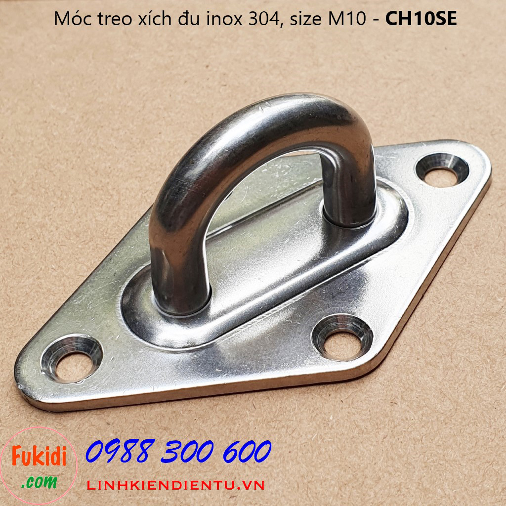 Móc treo xích đu, treo ghế lên trần nhà inox 304 size M10 - CH10SE