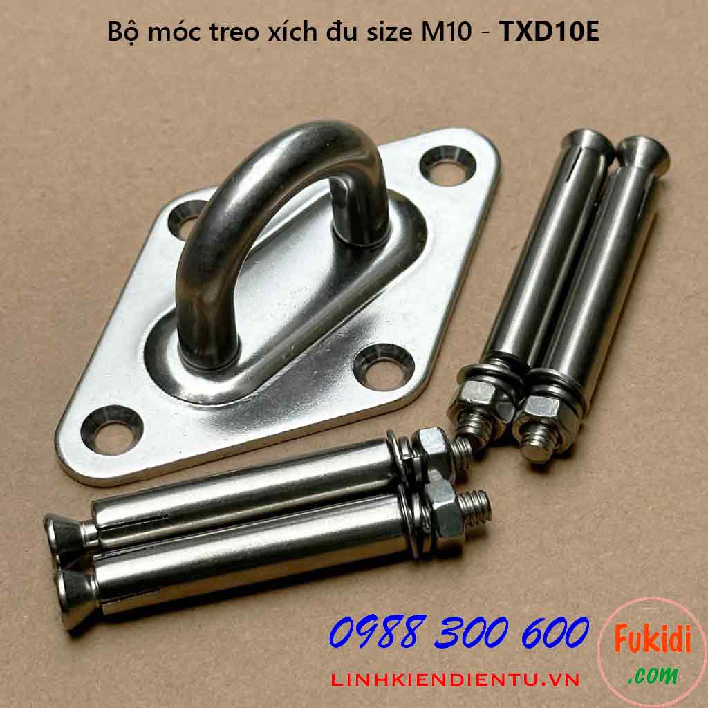 Móc treo xích đu, treo ghế đu tải 300kg inox 304 size M10 - TXD10E