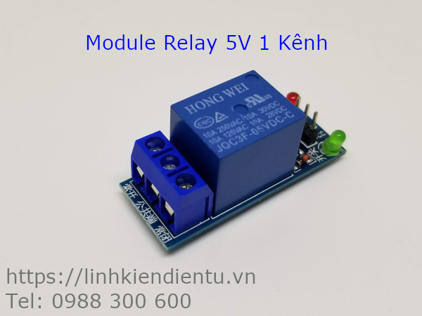 Module Relay 5V 1 Kênh màu xanh