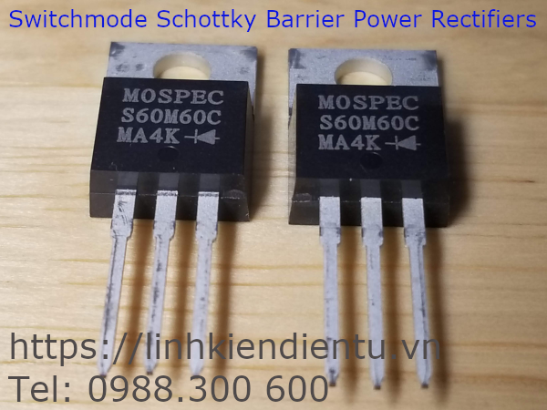 S60M60C Switchmode Schottky Barrier Power Rectifiers