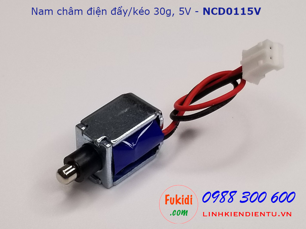 Chốt kéo đẩy nam châm điện 30g 5V - NCD0115V