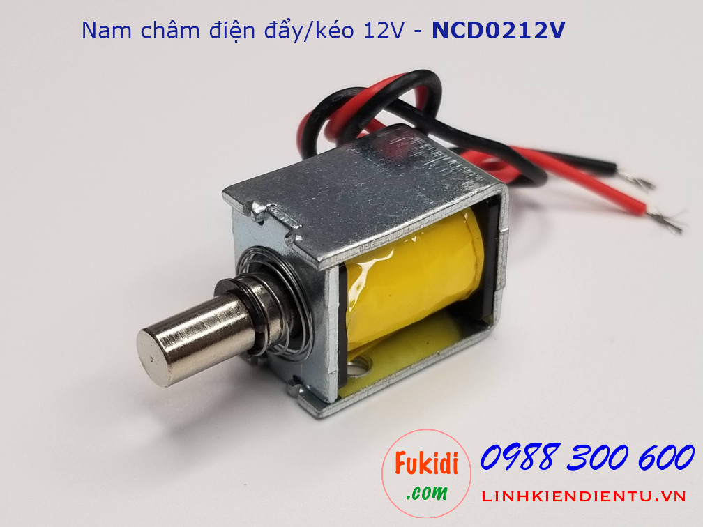 Chốt nam châm điện đẩy-kéo 12V - NCD0212V