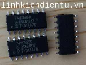 74HC595D: 8-bit serial-in, serial or parallel-out shift register with output latches; 3-state