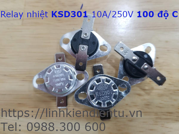 Relay nhiệt KSD301 250V/10A 100°C