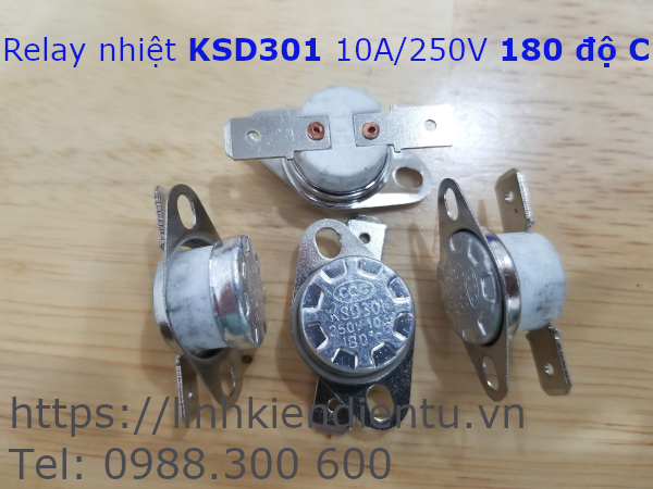 Relay nhiệt KSD301 250V/10A 180°C